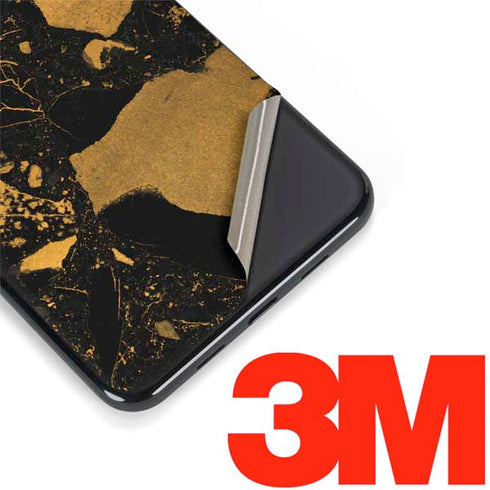 Black and Gold Scattered Marble Google Pixel 3a XL Skin